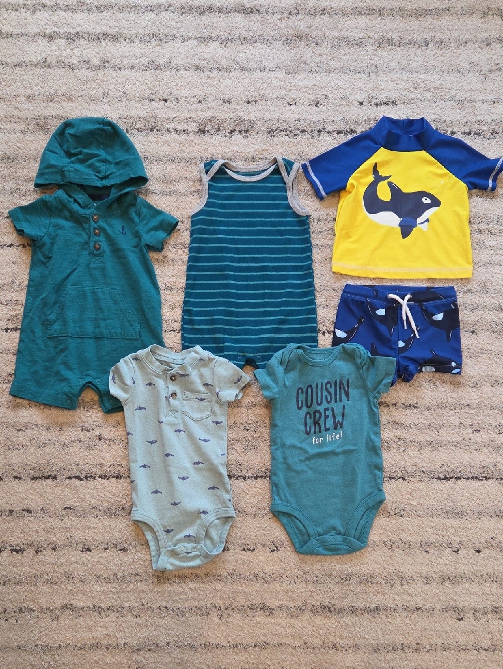 Carter's Set Of 6 Size 6 Months Summer Bundle Pristine Pieces